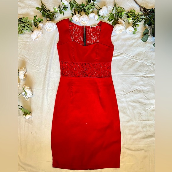 Dresses & Skirts - Charlotte Russe Women’s Red Figure Flattering Dress (Sz.S)
